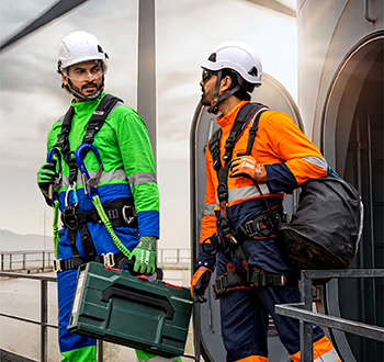 Engineering professionals collaborating in a workplace
